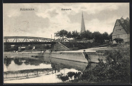 AK Holzminden, Partie Mit Blick Auf Eine Weserbrücke  - Holzminden