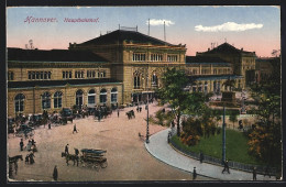 AK Hannover, Pferdekutschen Vor Dem Hauptbahnhof  - Hannover