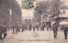 83 / DRAGUIGNAN / BOULEVARD / ESPLANADE ET PREFECTURE / TRES ANIMEE / JOLIE CARTE BRUNET - Draguignan