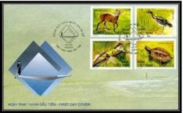 FDC Vietnam Viet Nam 2011 : Animals In Ba Be National Park / Bird / Turtle / Cat / Insect (Ms1006) - Viêt-Nam