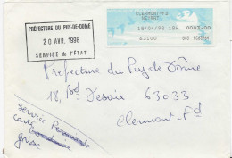 Vignette D'affranchissement De Guichet _ MOG - Clermont Ferrand Neyrat - Puy De Dôme - 1990 Type « Oiseaux De Jubert »