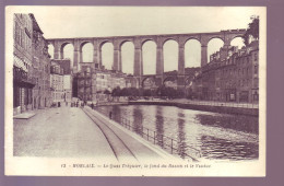 29 - MORLAIX - LE QUAI TREGUIER, LE FOND DU BASSIN ET LE VIADUC -  - Morlaix