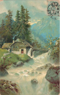 ILLUSTRATEURS - NON SIGNES - Cascade - Maisons - Colorisé - Carte Postale Ancienne - Ohne Zuordnung