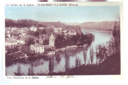 69 - SAINT-AMBERT-L'ILE-BARBE - VUE GÉNÉRALE ET LA SAONE - COLORISÉE -  - Sonstige & Ohne Zuordnung