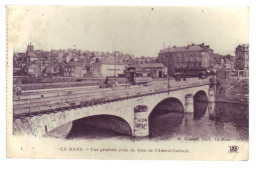 72 - LE MANS - VUE GÉNÉRALE PRISE DU QUAI DE L'AMIRAL LALANDE - TRAMWAYS - ANIMÉE -  - Le Mans