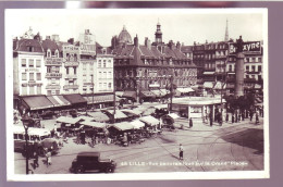 59 - LILLE - VUE PANORAMIQUE DE LA GRAND'PLACE - AUTOMOBILE - ANIMÉE -  - Lille