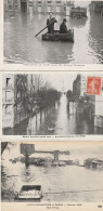 PARIS - Inondations 1910 - Lot De 3 CPA  Quai D'Orsay - Rue Saint Charles - Boulevard Haussmann - Überschwemmung 1910