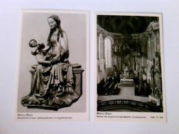 Mainz Am Rhein. Augustinerkirche. 2 X  Alte Ansichtskarte / Postkarte S/w. Ungel. Alter O.A. 1 X Innenres Der - Otros & Sin Clasificación