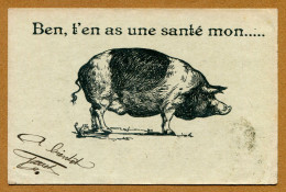 COCHON  : " BEN, T'EN AS UNE SANTE DE ... "  (1904) - Cerdos