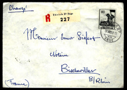 RECOMMANDÉ DE ZÜRICH - 1950 - POUR BISCHWILLER - Lettres & Documents