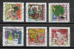 France 2010 Oblitéré Autoadhésif  N° 496 - 497 - 500 - 501 - 502 - 504   "  Meilleurs Voeux  " - Used Stamps