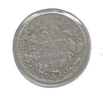 LEOPOLD II * 50 Cent 1907 Frans * Z.Fraai * Nr 12889 - 50 Centimes