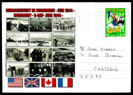 DÉBARQUEMENT DE NORMANDIE - 1 LETTRE + 1 CARTE - Militaria