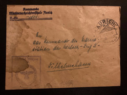 LETTRE COMMANDO MARINE OBL.21 2 41 AURICH - Covers & Documents