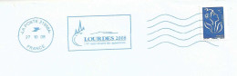 Oblitération Neopost Ijo85 De Lourdes - 150 Ans Des Apparitions - Enveloppe Réduite 220x110 - Mechanical Postmarks (Advertisement)