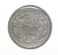 LEOPOLD II * 50 Cent 1907 Frans  Met Punt * Prachtig * Nr 12895 - 50 Centimes
