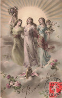 FETES - VOEUX - Bonne Année - Femmes - Ange - Carte Postale Ancienne - Año Nuevo