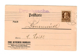 Postkarte 1915 Perfin - Firmenlochung FKN, München Nach Donauwörth - Lettres & Documents