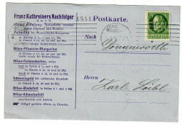 Postkarte Perfin - Firmenlochung FKN, München Nach Donauwörth, 1915 - Cartas & Documentos