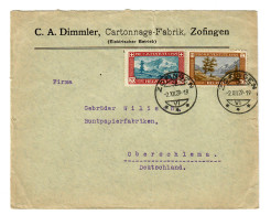 Karton Fabrik Zofingen Nach Oberschlema, 1929 - Other & Unclassified