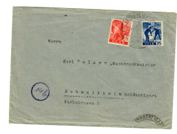 St. Ingbert, Landeszentralbank, 1947 Nach Schwaikheim - Buchdruckermeister - Lettres & Documents