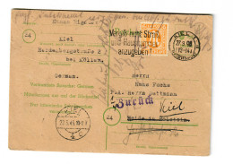 Postkarte Kiel Nach Heide/Holstein MiF Und Zurück 1946 - Lettres & Documents