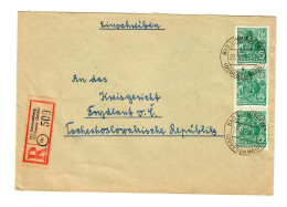 Bad Schmiedeberg An Das Gericht In Der Tschecheslovakischen Republik 1956 - Cartas & Documentos