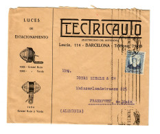 Electricauto - Rücklichter, Blinker, Kfz: Barcelona Nach Frankfurt/M, 1936 - Sonstige & Ohne Zuordnung