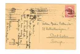 Ansichtskarte Helsinki Säätytalo Nach Stockholm, 1920 - Other & Unclassified