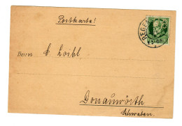 Postkarte Regensburg 1918 Schnupftabak, Perfin-Firmenlochung GB - Covers & Documents