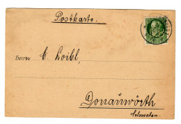 Postkarte Regensburg Schnupftabak, Perfin-Firmenlochung GB, 1918 - Brieven En Documenten