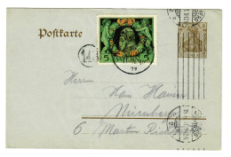 Postkarte Nürnberg 1911 - Briefe U. Dokumente