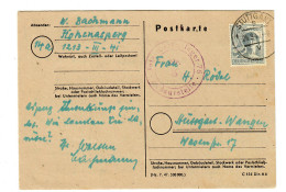 Ludwigsburg Hohen Asperg, Interniertenlager Nach Stgt.-Wangen 1947 - Covers & Documents