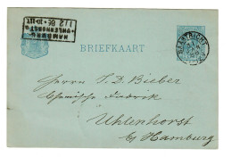 Postkarte Maastricht 1886 Nach Hamburg Uhlenhorst, Ankunftsstempel - Otros & Sin Clasificación