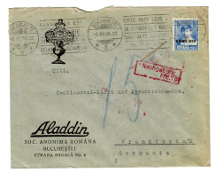 Aladdin Bucuresti 1930 Nach Frankfurt/M, Nachgebühr - Other & Unclassified
