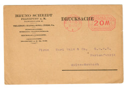 Freistempel Frankfurt/M Nach Mainz Mombach, April 1923 - Covers & Documents