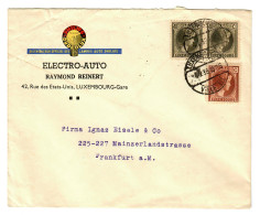 Electro-Auto, Luxembourg Nach Frankfurt/M, 1936 - Sonstige & Ohne Zuordnung