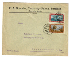 Karton Fabrik Zofingen Ambulant An Buntpapierfabriken Nach Oberschlema, 1930 - Sonstige & Ohne Zuordnung