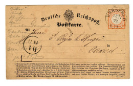 Postkarte Hersfeld 1872 Nach Kassel - Storia Postale