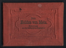 Leporello-Album Den Helden Von Metz Mit 12 Lithographie-Ansichten, Denkmäler Mars-la-Tour, Vionville, Flavigny, Rezon  - Lithografieën