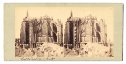 Vue Stéréoscopique-Photo Edgar Lucas,  Vue De Metz, Blick Nach Der Kathedrale  - Photos Stéréoscopiques