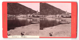 Stereo-Foto G. Brogi, Firenze, Ansicht Como, Blick Entlang Des Hafen Nach Der Stadt  - Stereoscopic