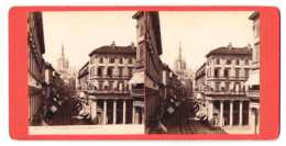 Stereo-Foto Giacomo Brogi, Firenze, Ansicht Milano, Corso Vittorio Emanuele  - Stereoscopio