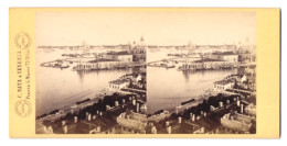 Stereo-Foto C. Naya, Venezia, Ansicht Venedig, Panorama Dogana Di Mare, 1869  - Photos Stéréoscopiques