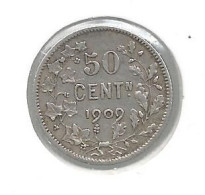 LEOPOLD II * 50 Cent 1909 Vlaams  Met Punt * Prachtig * Nr 12898 - 50 Centimes