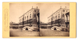 Stereo-Foto C. Naya, Venezia, Ansicht Venedig, Palazzo Ducale, Dogenpalast  - Stereoscopio