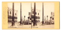 Stereo-Foto C. Naya, Venezia, Ansicht Venedig, Piazetta S. Marco  - Stereoscopic