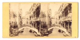 Stereo-Foto Naya. Venezia, Ansicht Venedig, Palazzo Trevisan-Cappello  - Stereoscopio