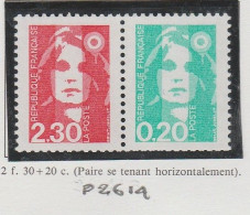 France N° 2614 La Paire P**  Marianne Du Bicentenaire - Unused Stamps