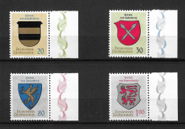Liechtenstein 1965 MiNr. 450 - 453 Wappen, Coat Of Arms (II) 4v  MNH** 4.20 € - Sonstige & Ohne Zuordnung